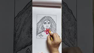 how to draw Kali  #kali #maa #kalidevi #everyone #drawing #highlights #kalipuja #diwali#shorts