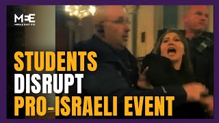 Students disrupt pro-Israeli event at the University of Manchester