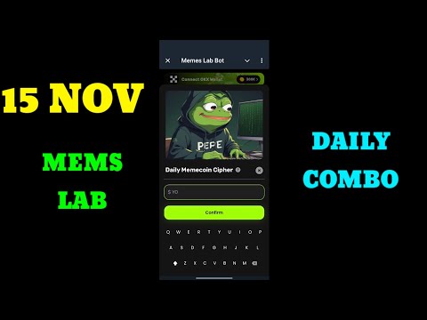 Memes Lab Daily Cipher Code 15 November | 15 November Memes Lab Daily Cipher Code Today