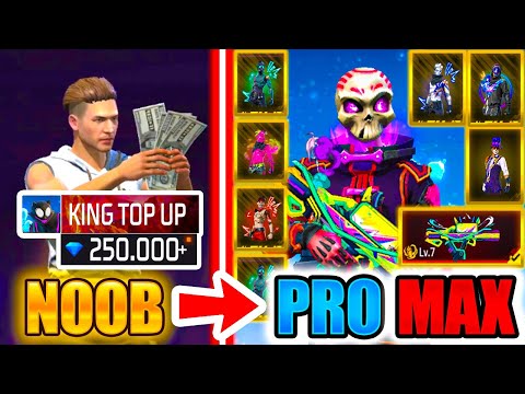 250.000💎DIAMONDS🔥ULTIMATE top up😱watch how many skins I got Free Fire 3