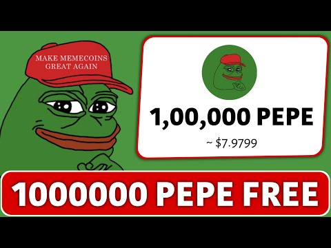 1,00,000 PEPE coin Free - No investment required | Free PEPE coin 2024