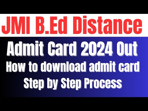 How to Download JMI Admit Card step by step process