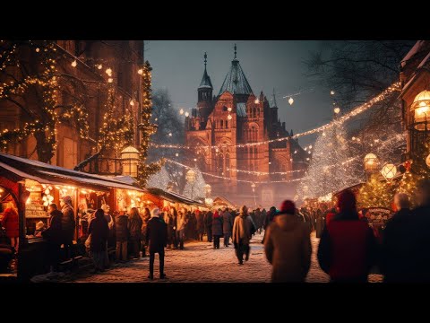 Krakow, Poland, Christmas market walking tour 4K