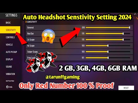 Best Sensitivity For Free Fire || फ्री फायर में हेड कैसे मारे || Free Fire All Gun Headshot Trick