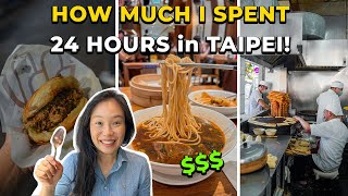 How Much $ I Spent 24 HOURS in Taipei! (Full Day Eating & Exploring - Taiwan Travel Vlog 🇹🇼)