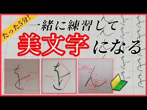 【美文字】簡単！たった5分！ 楽しく一緒に書いて美文字を目指す♪大人のひらがな『を・ん』