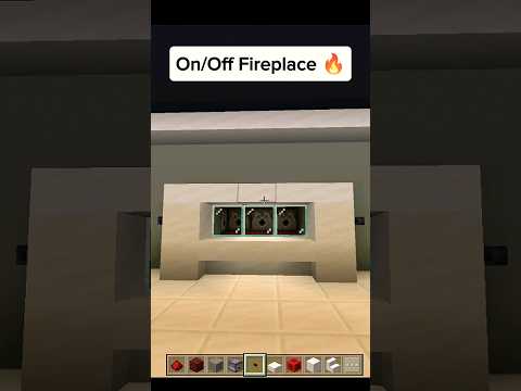 On/Off Fireplace in Minecraft | #shorts #minecraft