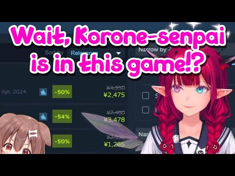 IRyS was Suprised to Randomly See Korone in This Game When Browsing the Steam Summer Sale [Hololive]