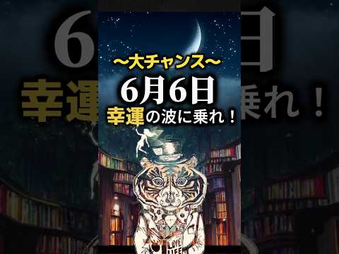 【大チャンス】6月6日は幸運の波に乗れ！