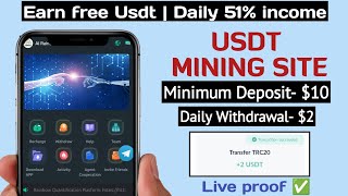 New Usdt Mining Website 2024 | Earn Free Usdt | Best Usdt Investment Website | Usdt Mining sites