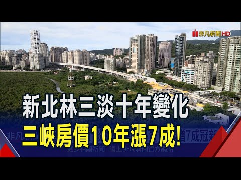 還在2字頭 淡水住宅交易量10年增7成冠新北  三鶯線加持三峽房價10年漲76% 林口也有6成｜非凡財經新聞｜20241114