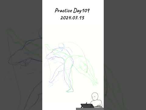 Daily practice timelapse-day109 #shorts #art