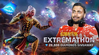 20000 Diamonds Giveaway Extremathon Diwali Special Giveaway  - Garena Free Fire Live