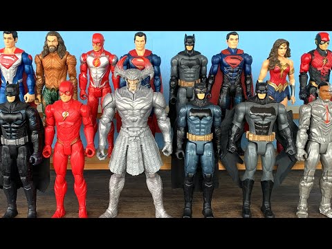 Full Collection Action Figures Justice League, Dc Comics, Superman, The Flash, Wonder Woman, Batman