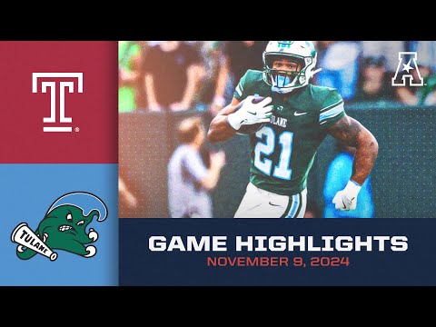 Game Highlights: Temple vs Tulane (Nov. 9, 2024)