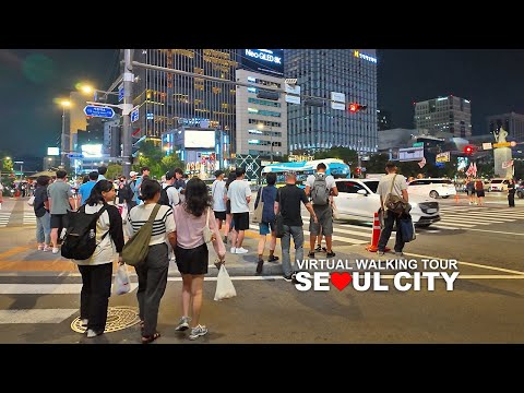 [Full Version] Downtown Seoul Summer Night - Gwanghwamun, Cheonggyecheon & Jongno, South Korea, 4K