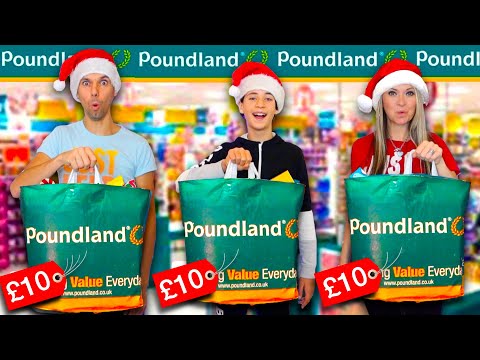 Christmas POUNDLAND gift SHOPPING challenge! 🎁  £10 budget!