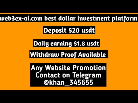 web3ex-ai.com best dollar investment platform  | Deposit 20 usdt | Withdraw 1.8 usdt