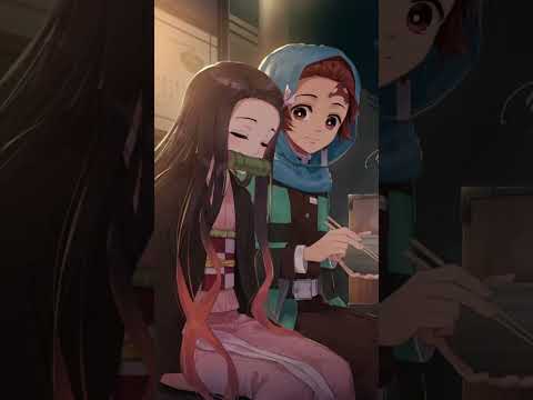 Tanjiro and Nezuko in different styles