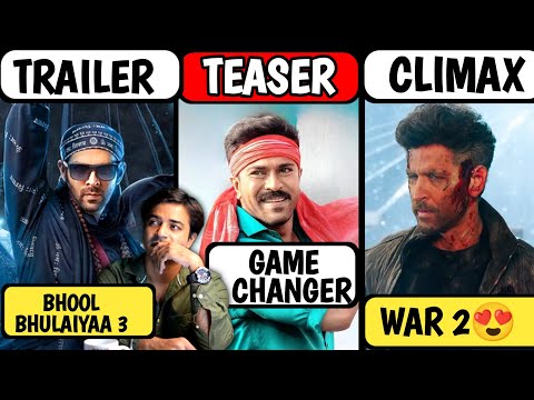 Bhool Bhulaiyaa 3 Trailer REVIEW, War 2 Climax, Pushpa 2  First Half Locked, Game Changer Teaser