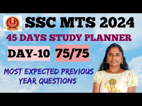 DAY -10. 45 DAYS STUDY PLANNER SSC MTS ENGLISH 2024.