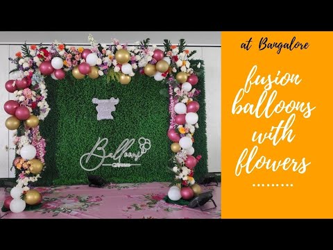 baby shower fusion decorations with Balloons & Flowers, Creative BALLOONS DECOR AT BANGLORE