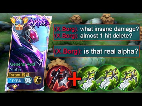 ALPHA SECRET TRICK TO DOMINATE SUPREME X BORG IN HIGH RANK!! ALPHA BEST BUILD 2024