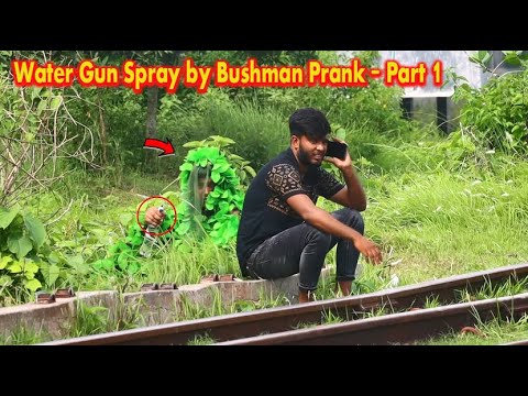 Water Gun Spray by Bushman Prank (Part 1) | Funny Prank Video | 4 Minute Fun