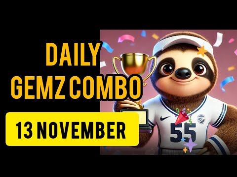 Gemz daily combo today 13 November | gemz daily combo card today Combo gemz 13 November