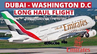 Emirates Airbus A380-800 ✈️economy class |Dubai-Washington D.C | long haul flight |Full trip Report