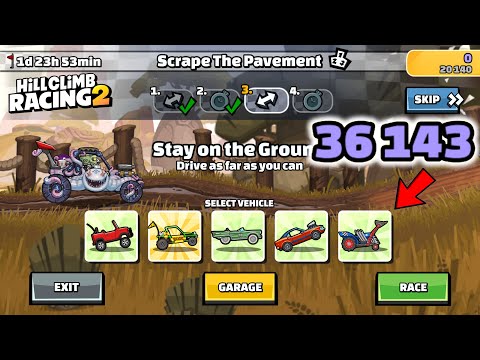 Hill Climb Racing 2 - 36143 points in SCRAPE THE PAVEMENT Team Event