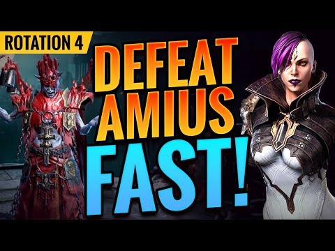 SAVE TIME AND DESTROY AMIUS QUICKLY IN ROTATION 4! | Raid: Shadow Legends