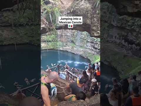 Jumping into a Cenote in Mexico #shorts #mexico #cenote