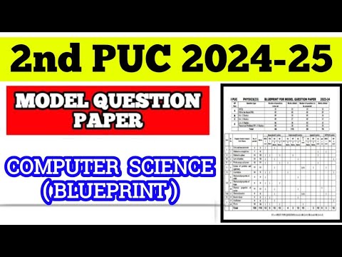 2nd PUC COMPUTER SCIENCE BLUEPRINT 2024-25 #exam #computerscience  #blueprint #karnataka