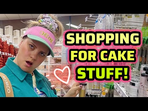 Shopping for cake supplies!