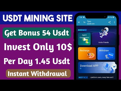 Tyro Mall | New Usdt Earning Site | Usdt Money Making Website | Free Usdt Mining | Usdt Earning