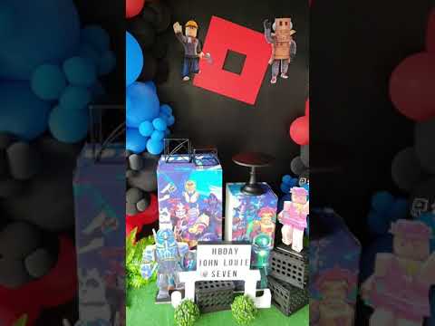 Roblox Themed Party Decoration | Balloon Garland | Roblox Decoration |  IG page @Kreatives042018