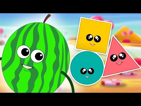 Shapes Song, Learn Shapes with Mr Fruits & Nursery Rhymes for Kids