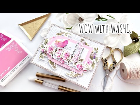 MAKE Beautiful CARDS with XL WASHI TAPE | Pinkfresh Studio Artsy Florals