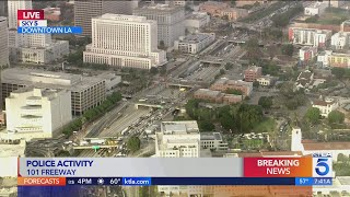 ‘Behavioral emergency’ closes 101 Fwy through downtown Los Angeles