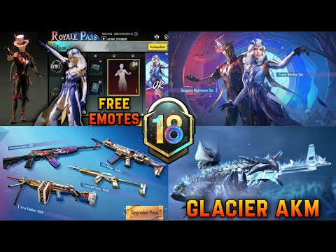 ROYAL PASS MONTH 18 EMOTES | NEXT ULTIMATE OUTFIT | GLACIER AKM TRAILER | RP M18 LEAKS | RP EMOTES