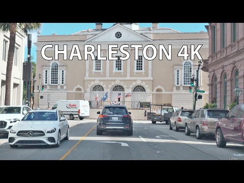 Charleston 4K - Driving Downtown - South Carolina USA