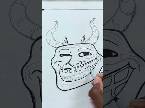 Drawing troll face