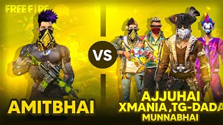 AmitBhai Vs 4 Youtubers 😡 || 1 Vs 4 Clash Squad || Desi Gamers