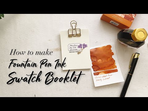 How To Make Fountain Pen Ink Swatch Booklet