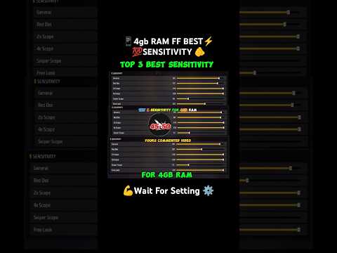 4GB Ram FF Sensitivity | FF Best setting for 4gb ram📱 FF max sensitivity 2024 #freefire #foryourpage