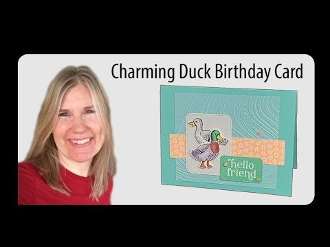 Charming Duck Pond Birthday Card