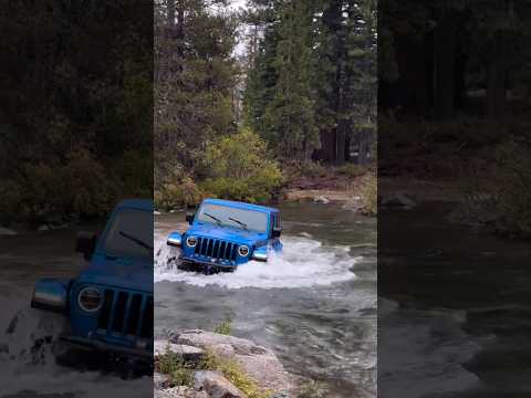 Witness the power of the blue jeep 🔥