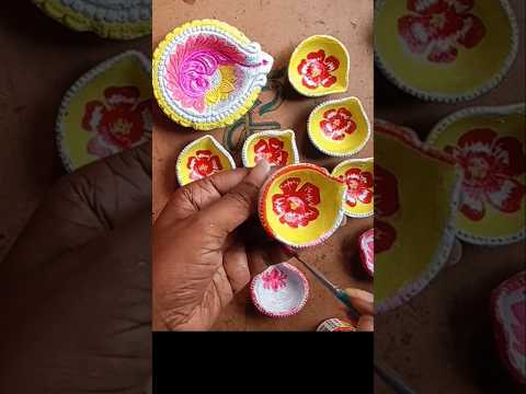 DIY Diya Decoration for Diwali/#diy#diya#craft #art#decoration#diwali #acrylic #painting #shorts