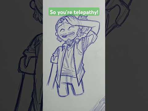 Telekinesis or telepathy?? 🤔 #drawing #sketch #fyp #funny #artmeme